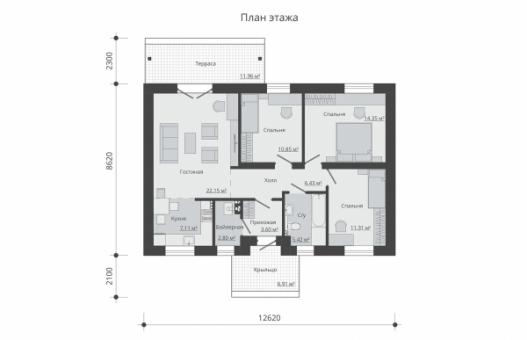 Проект уютного коттеджа