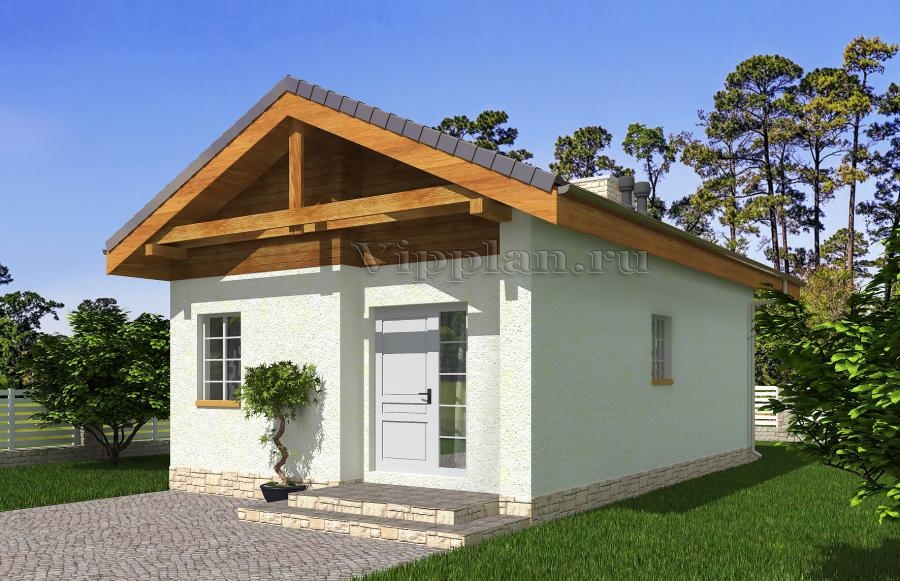 Проект одноэтажного жилого дома