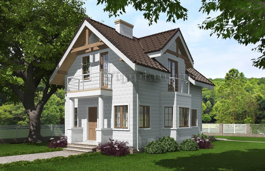 Проект одноэтажного жилого дома с мансардой