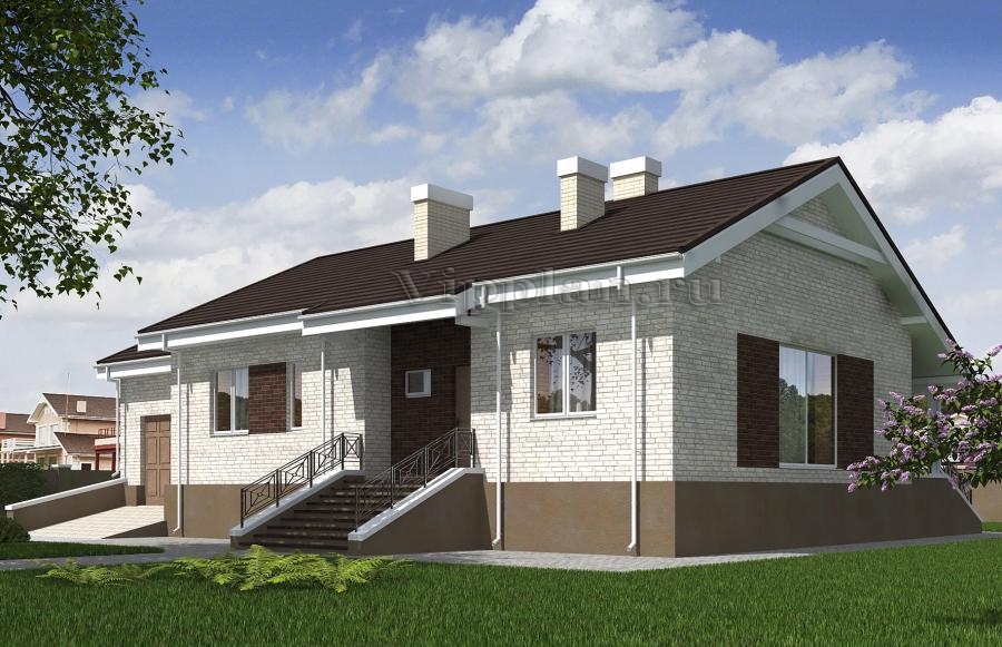 Проект одноэтажного дома с подвалом